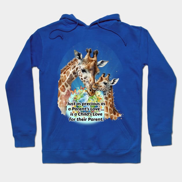 Parent Child Giraffe 2 Hoodie by KEWDesign